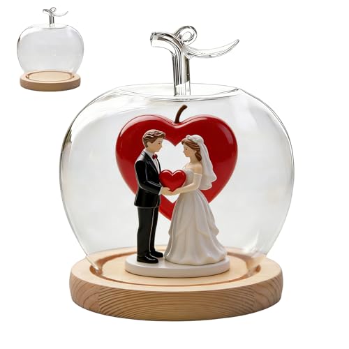 Cloche dôme en verre pour fleurs préservées | Matériau transparent avec forme décorative, outil d'ornement miniature, table à manger, accessoire de mariage, vitrine de magasin à domicile
