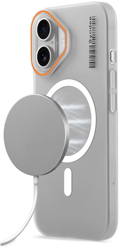 Image of Mr. Case Back Cover for iPhone 16 Sleek Frosted Translucent Back with Wireless Charging Support | Anti-Scratch Shockproof Phone Case - White
