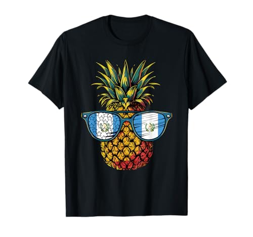 Guatemala Raíces Guatemaltecas Piña Bandera Guatemalteca Camiseta