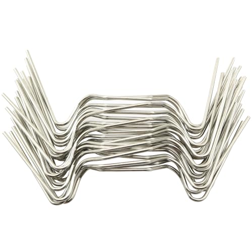 Pro Bamboo Kitchen 50PCS Greenhouse Glazing Panel Fixing Clips W Type Thick Gardening Stainless Steel Nails Florist Door Curtain Shade Windscreen Fixing Clips For Hollow Board Laminate Wallpaper