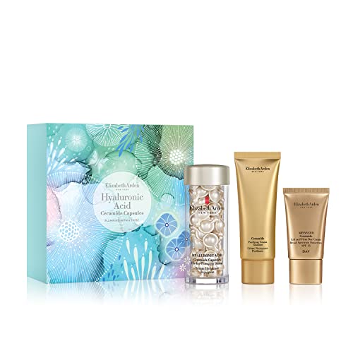 Image of Elizabeth Arden PLUMPING WITH A TWIST Hyaluronic Acid Ceramide Capsules 60-piece Gift Set (Worth £111.60) skincare gifting for women
