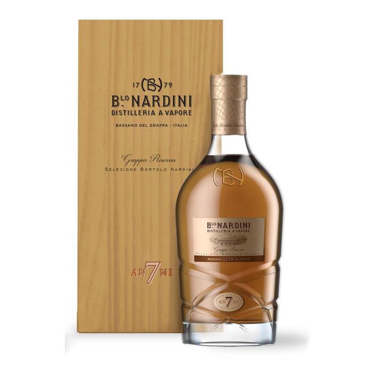 Nardini Grappa Riserva 7 ANNI 45% Vol. 0,7l in Holzkiste