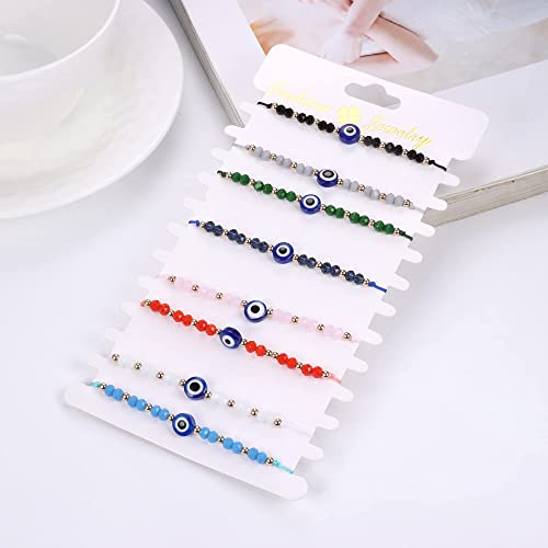 Jstyle 24Pcs Evil Eye Bracelets For Women Mexican Bracelets Set Adjustable Evil Eye Jewelry Red String Knot Bracelet Hamsa Protection Mal De Ojo Bracelets Pack C #TOP2
