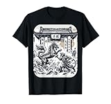 Dragon Fighting Tiger Retro Japanese Folklore