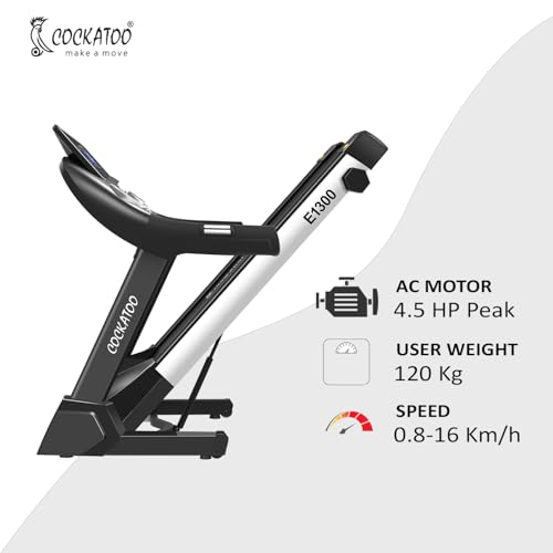 Image of Cockatoo Flex Run4.5M 4.5HP Peak DC Motorized Treadmill for Home, with Massager & 3 Level Manual Incline, Max Speed 16 Km /Hr, Max User Weight 120Kg