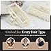 5 PCS Simulated Pearl Hair Claw Clips for Women | Multi-Use Barrettes for Thin Hair with Non-Slip Strong Hold | Barrettes for Thick & Curly Hair Accessories | Flat Claw Clips for Women, Off-White