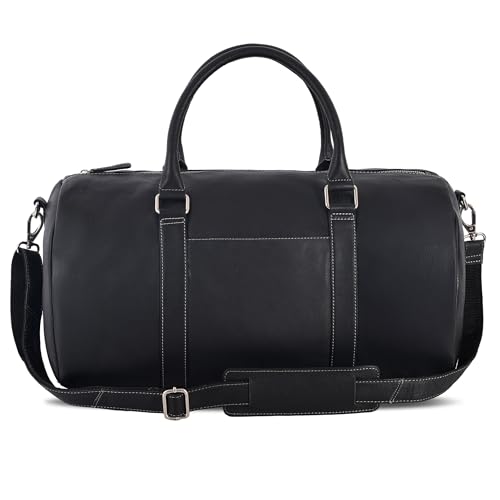 Sac de sport en cuir Nappa Noir, l'élégance moderne pour vos voyages