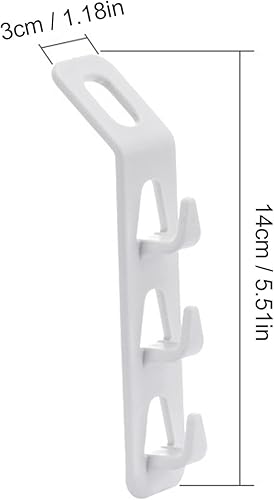 Miniatura 9 de Ganchos de conector en cascada que ahorran espacio, 4 clips de plástico resistentes para almacenamiento vertical en el armario, extensor de perchero