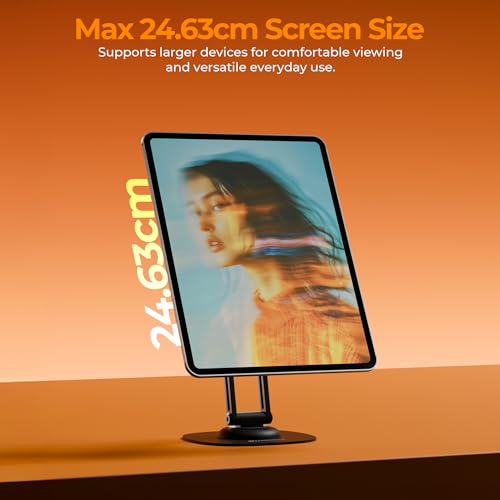 Image of Zebronics Magnetic Mobile & Tablet Holder, 360 Rotation, Multi-Angle Adjustable, MagSafe Compatible with Metal Ring, N52 Magnet, Foldable Compact Design, Anti-Skid Base (MS400)