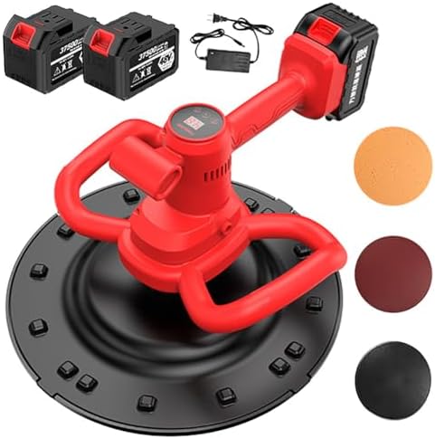 Adjustable Electric Wall Cement Smoothing Machine, 9 Speed Concrete Trowel, Polishing Tool for Mortar & Cement, Battery Operated, Professional Wall Finishing Equipment
