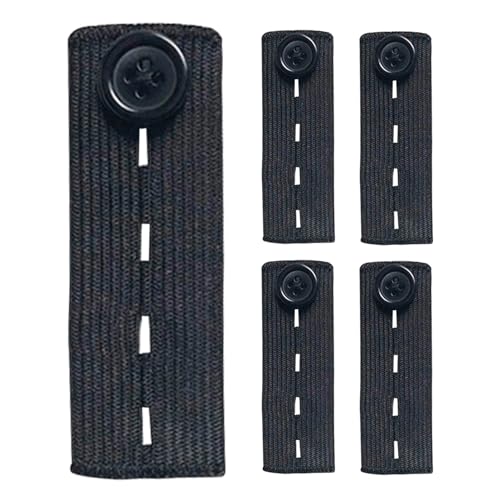 Lubastia 5 PCS Waist Extender for Trousers – Button Extender for Pants, Adjustable Waistband Extender, Jean Waist Extenders for Men & Women, Instant Trouser Button Extender