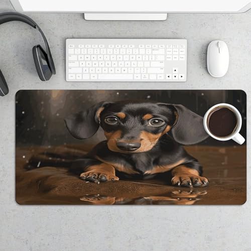 Cute Dachshund Pad Mouse Grande Antideslizante 60x30 cm miniatura 5