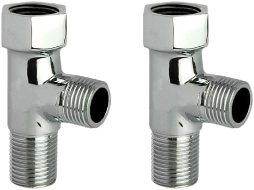 - Viking Brass Tee Connector | 15mm (1/2") Inner & Outer Thread | Polished CP Finish | Multi-Functional 3-Way Pipe Fitting for Water Supply (Pack of 2)