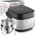 10-Cup (Cooked) Low Sugar Rice Cooker & Steamer, Stainless Steel