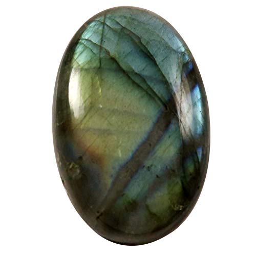 Cabochon ovale en labradorite naturelle pour remplacer une pierre de bague ternie 49,1 carats