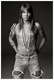 Axl Rose Poster 24x36 | Portrait Black And White | Home Decor For Living Room, Dining Room, Office, Dormitory, Hallway, Home Office, Guns N Roses, 80's Hard Rock