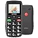 Produktbild Seniorenhandy, Artfone Mobiltelefon Senioren-Handy Großtastenhandy ohne Vertrag mit großen Tasten 1.77 Zoll Farbdisplay Notruftaste Taschenlampe Kamera GSM Dual SIM Rentner Handy (Schwarz)