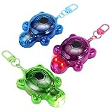 3PCS Set Turtle Keychain Flashlights, 7 Modes LED & SOS Emergency Rechargeable Mini Flashlight Key Ring Handbag Bag Purse Keychains Set Nurse Animal Keychain Lights, Outdoor Adventures (Small)