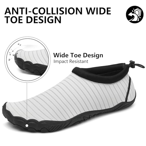 Image of Mishansha Womens Mens Water Swim Shoes Wide Toe Box Barefoot Shoes US Size 5.5-13.5 Women / 3-11.5 Men