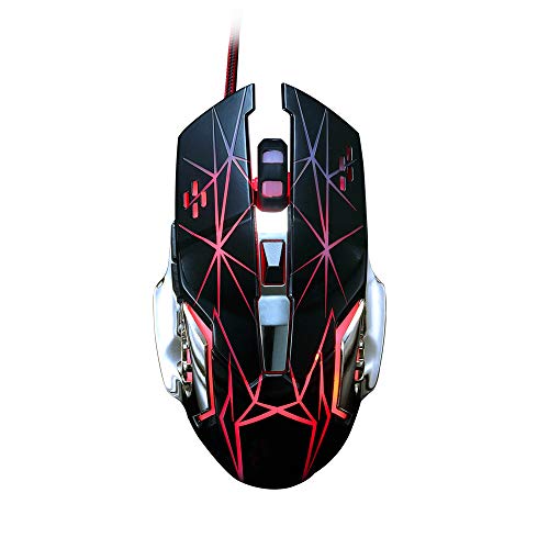 Ratón ergonómico para PC Yanghao con cable USB e iluminación LED de colores
