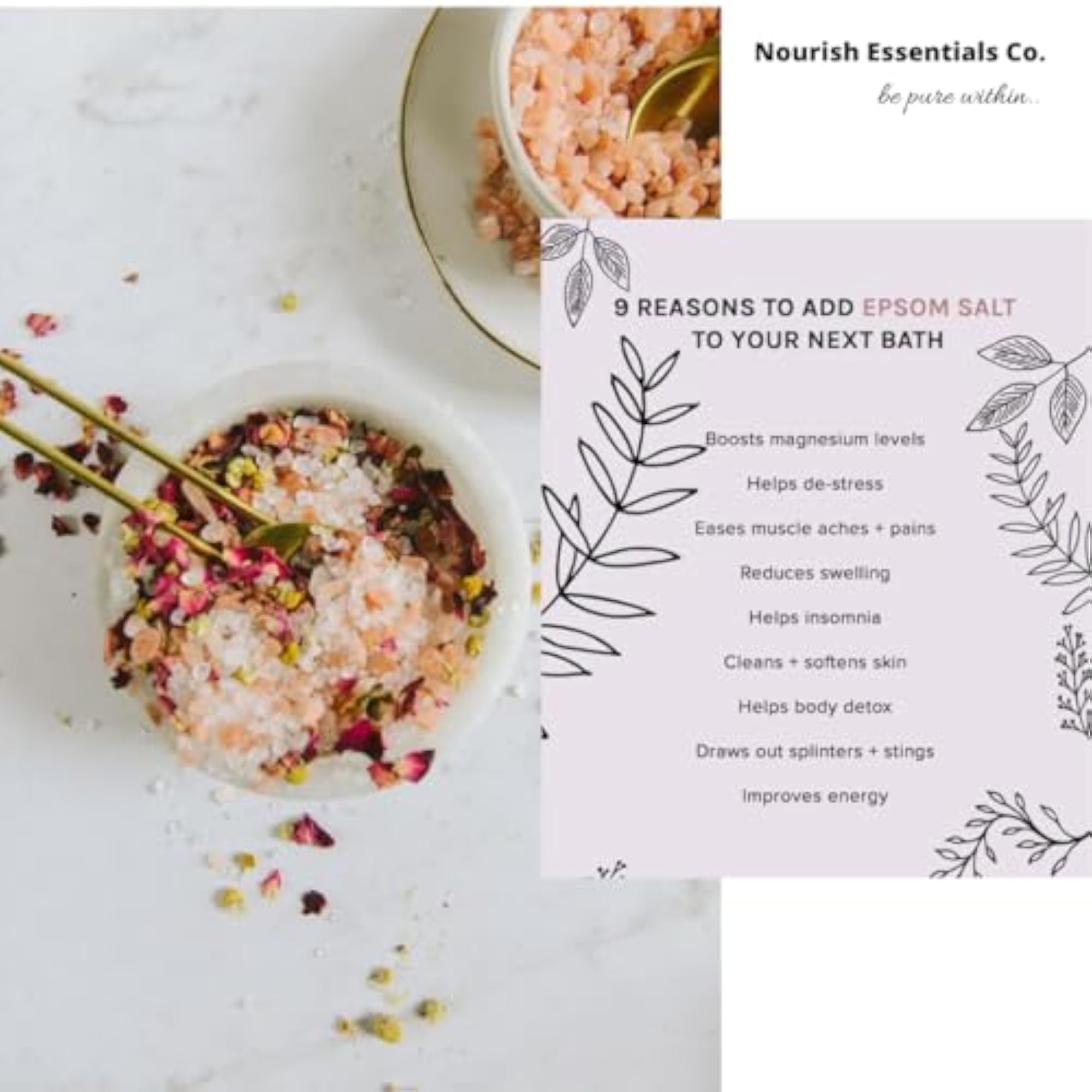 Luxury Bath Salts for Body & Foot Spa