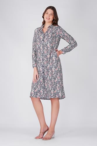 Image of Midi Dress for Women | Rayon A-Line Dress with Pockets | Casual Western Dress for Women | Comfortable Everyday Wear