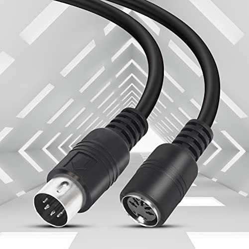 MIDI Extension Cable DIN 5 Pin Male to Female Audio Adapter Cable for MIDI Keyboard Synthesizer, Organ, Electric Piano, MIDI Guitar(50 cm)