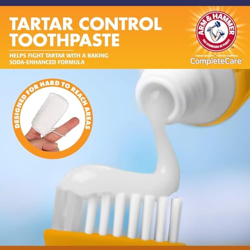 Image of Arm & Hammer Complete Care Puppy Dental Kit, Enzymatic Toothpaste with Baking Soda and Calcium for Dogs, Peanut Butter Flavor, Toothbrush and Microfiber Brush Included, Fluoride-Free, 2.5 Oz - 2 Pack