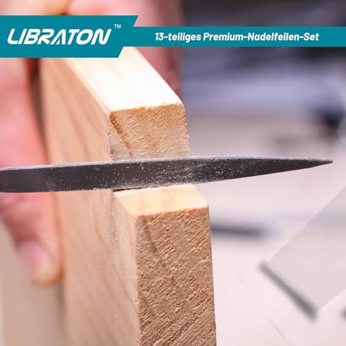 Libraton Nadelfeilen, Feilenset, Schlüsselfeilen, Diamant Feilen 13tlg, Holz und Metall, Mini Feilen Set, für Werkstatt, Heimwerken