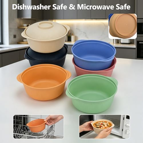 MFBJXC Cereal Bowls, 35 oz, 6PCS, Multi Colors by MFBJXC - Used condition - Image 4