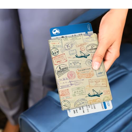 Image of FINTIE Passport Holder, Slim Travel Wallet RFID Blocking Card Case Cover Passport Cover Protector Essentials with Credit Card Slots for Women /Men | Slim