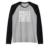 partito divertente draft del mondo per giocatori di football fantasy maglia con maniche raglan