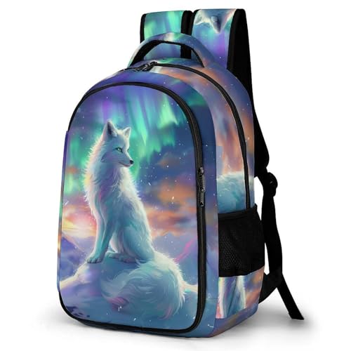 WECECE Sac à Dos Motif Renard Garçons 9 Ans Cartable Scolaire Animal Aurore Filles CM2 Sac Scolaire pour Élèves À la Mode Durable Cadeau d'Anniversaire École Daypack