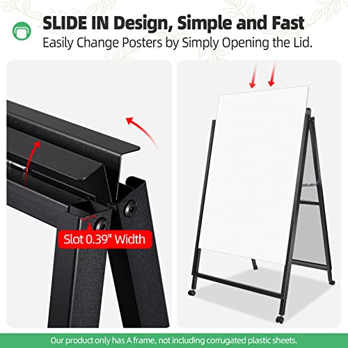 image for VAIIGO Heavy Duty A-Frame Sidewalk Sign 24 x 36 Inch, Only Portable A 