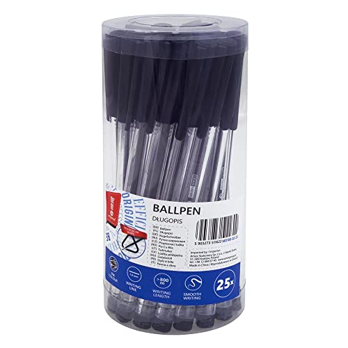 memobe Büro-Kugelschreiber Druckkugelschreiber Hochwertig Ergonomische Kuli Notieren für Schule Büro Zuhause Geeignet Bürobedarf Kulischreiber Stift Strichstärke 1mm Schwarz 25 Stück memobe Büro-Kugelschreiber Druckkugelschreiber Hochwertig Ergonomische Kuli Notieren für Schule Büro Zuhause Geeignet Bürobedarf Kulischreiber Stift Strichstärke 1mm Schwarz 25 Stück