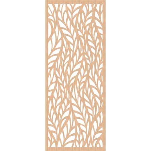 Image of Ortonville Decorative Pierced Fretwork Wood Wall Panels, 27 3 /8 inchW x 69 3 /8 inchH x 1 /4 inchT, Hickory