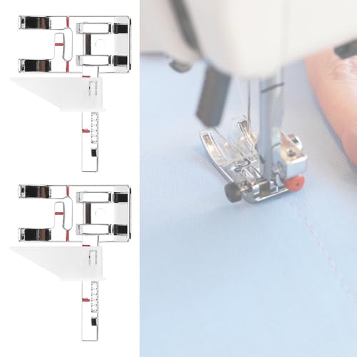 2 Piezas Pie Prensatelas Ajustable para Quilting 1/4 y 1/3 miniatura 5