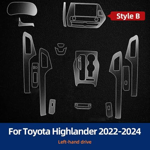 Protection console centrale Toyota Highlander contre rayures traces - 3