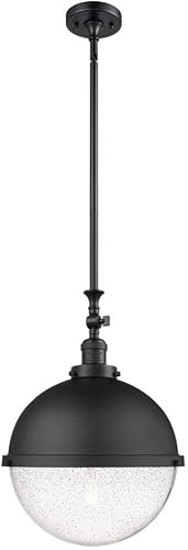 Innovations 206-BK-HFS-124-BK Colgante de una luz de Franklin Restoration Collection