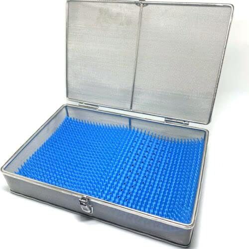 Kosz na tacę do sterylizacji, pudełko do dezynfekcji instrumentów chirurgicznych, 25 x 15 x 5 cm, autoklawowalny pojemnik siatkowy na narzędzia dentystyczne i medyczne