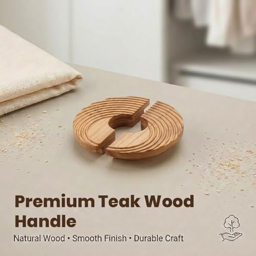 Image of Crescent Groove Half Moon Teak Wood Handle /Main Door Handle /Pull Push Handle for Door /Wardrobe Handle /Complete Set of 1 Handles (Left & Right) 6 * 3 Inch - Model 5009-| 3 Years Warranty |