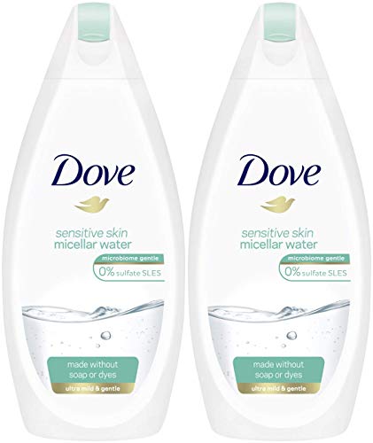 Dove Sensitive Skin Micellar Water Body Wash, 16.9 Ounce / 500 Ml (Pack Of 2) International Version #TOP25