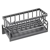 Multi-Functional Kitchen & Bathroom Storage Rack - Duty Carbon Steel Drainage Organizer with Removable Hanging Rod for Sponges, Dish Cloths, Detergents,Sink Dish Drying Rack