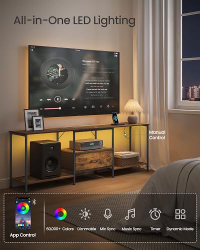 Image of SONGMICS TV Stand for TVs Up to 80 Inches