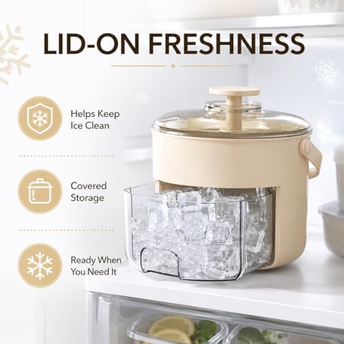 Molde para hielo con tapa y almacenamiento, diseño doble capa miniatura 6