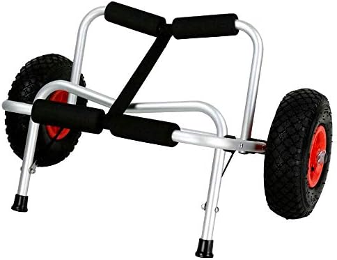 Move Kayak With Ease Via Canoe Carrier Dolly Trailer Tote Trolley Transport Tires Boat Holder Paddle Boards Universal Transporter Cart Wheel For Simple Transportation + European Sunscreen + E-Book