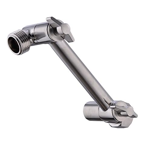 TRUSTMI 4 Inch Brass Shower Head Combo Adjustable Height Arm Mount,Brushed Nickel Cover