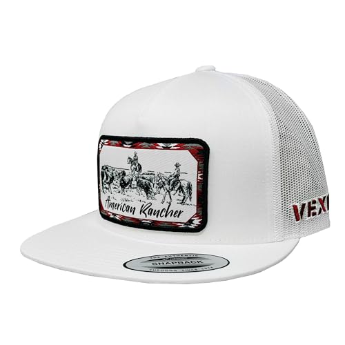 Image of Vexil American Rancher Adjustable Snapback Western Lifestyle Rodeo Southwest Inspired Meshback Hat