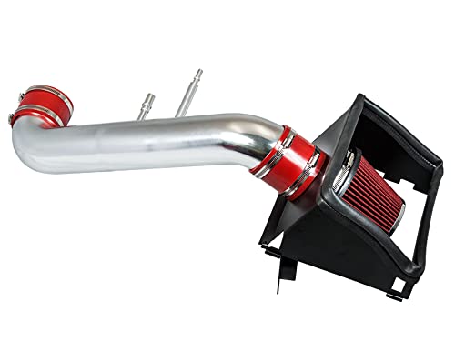 Cold Air Intake System with Heat Shield Kit + Filter Combo RED Compatible For 15-20 Ford F150 5.0L V8