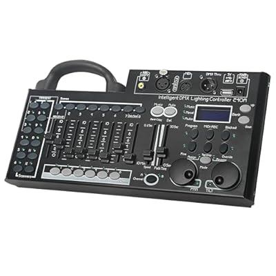 Consola de iluminación DMX, controlador DMX 512 de 240 canales para luces DJ, equipada con función de respaldo de datos USB, color negro | Ya disponible en tu tienda friki favorita! En mundofriki.es!
